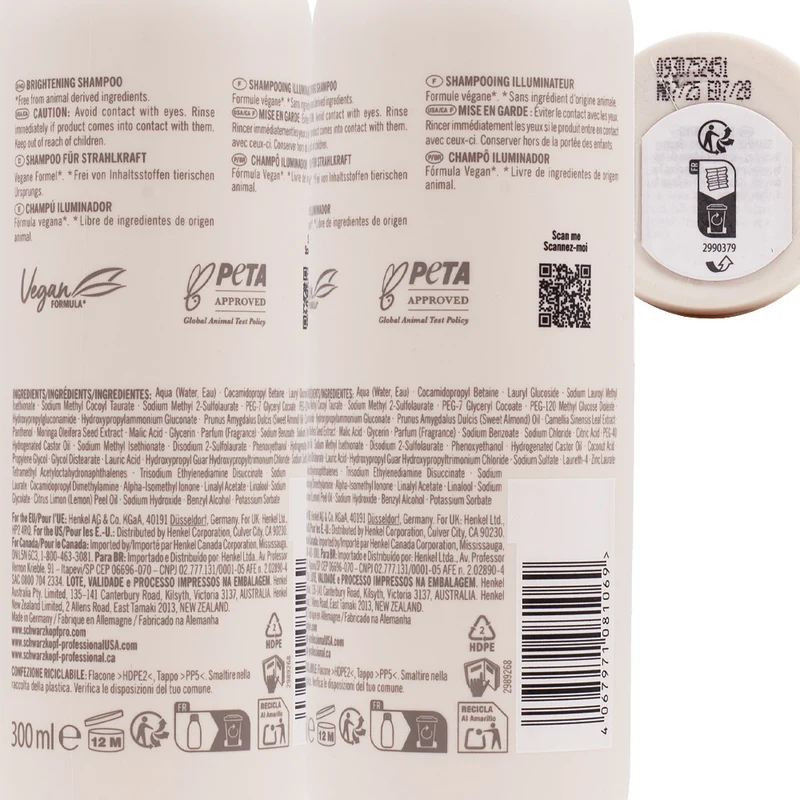 Schwarzkopf BlondMe Bond Repair Brightening Shampoo 300ml - shampooing illuminateur