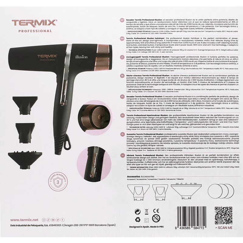 Termix Illusion Professional Hair Dryer - sèche-cheveux