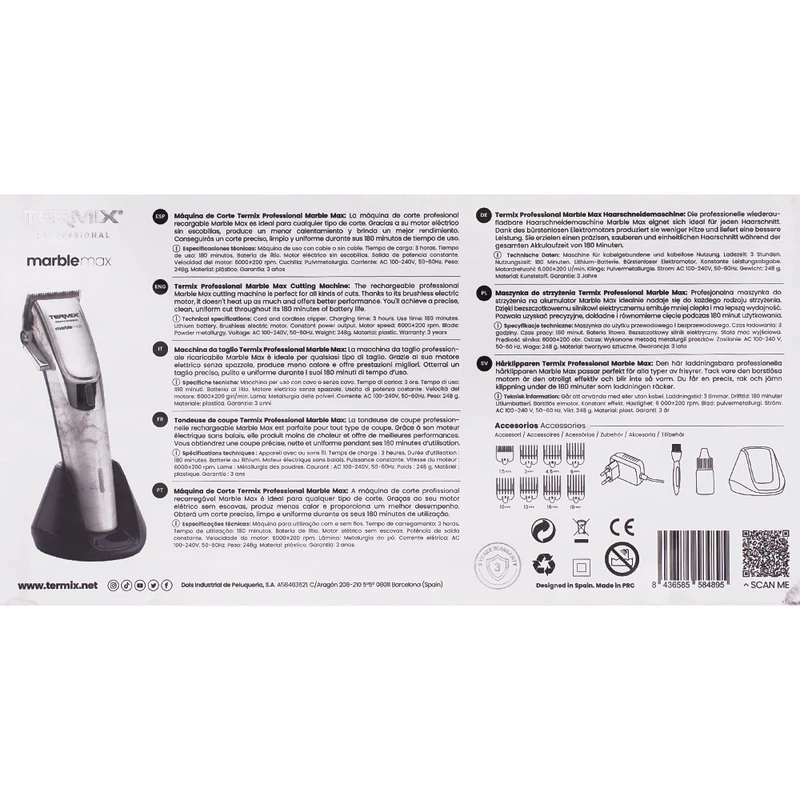 Termix Marble Max Professional Hair Clipper - tondeuse à cheveux