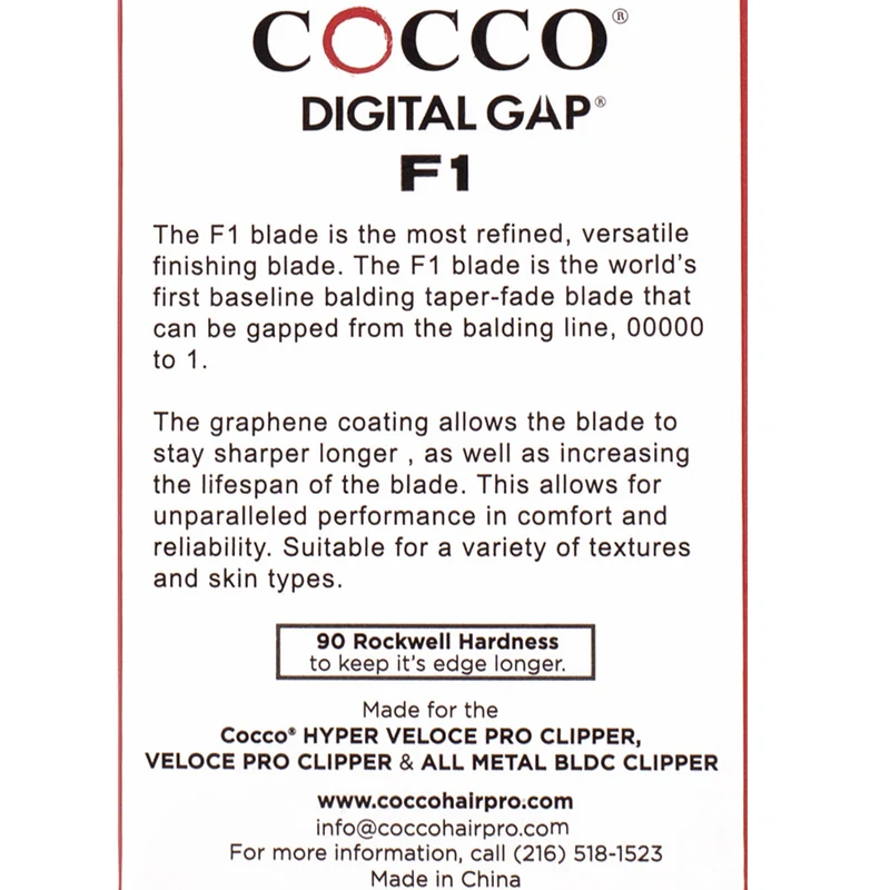 Cocco Ambassador Digital Graphene Blade F1 Clipper - lame de rechange
