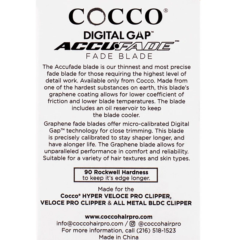 Cocco Ambassador Digital Gap Accufade Graphene Fade Blade - lame fade