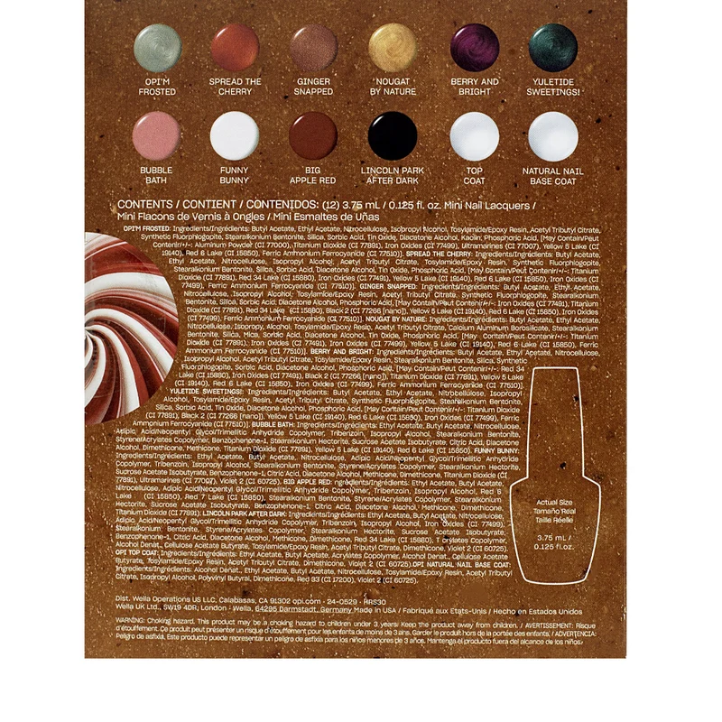 OPI Nail Lacquer Holiday 25 Good Enough To Treat 12x3.75ml - mini calendrier de l'avent