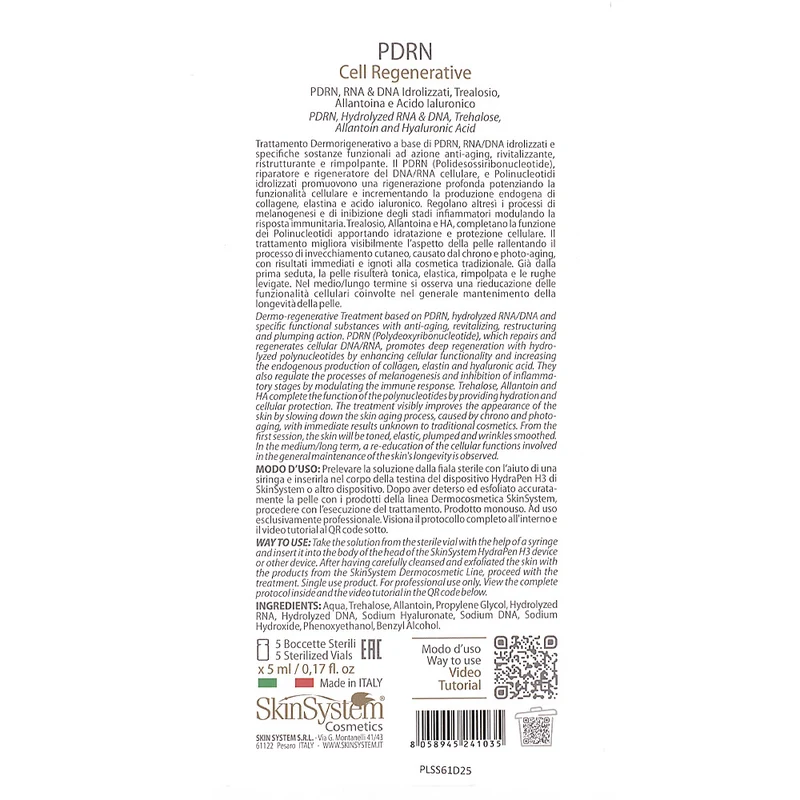 SkinSystem PDRN Cell Regenerative 5 ampoules - soin anti-âge