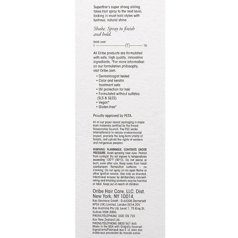 Oribe Superfine Strong Hair Spray 309ml - laque tenue forte