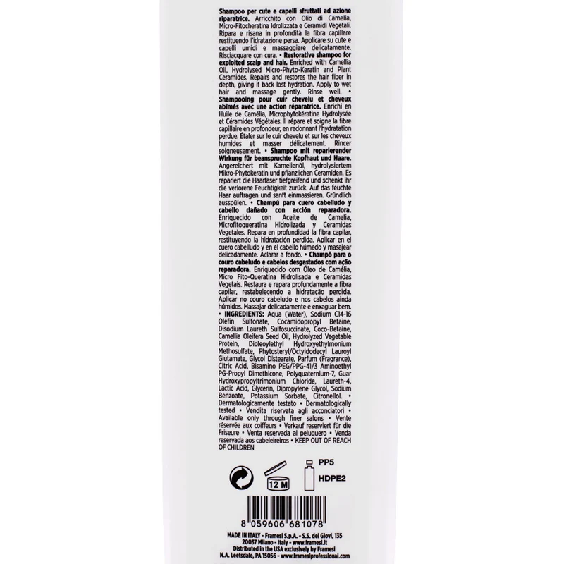 Framesi Morphosis Repair Shampoo 1000ml - shampooing cheveux abîmés