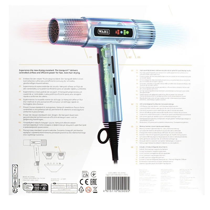 Wahl Vanquish Cool Blue - sèche-cheveux