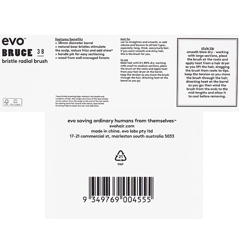 Evo Bruce 38mm Bristle Radial Brush - brosse à poils