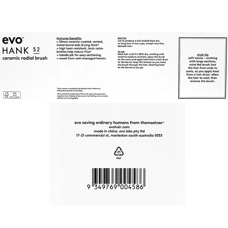 Evo Hank 52mm Ceramic Radial Brush - brosse en céramique