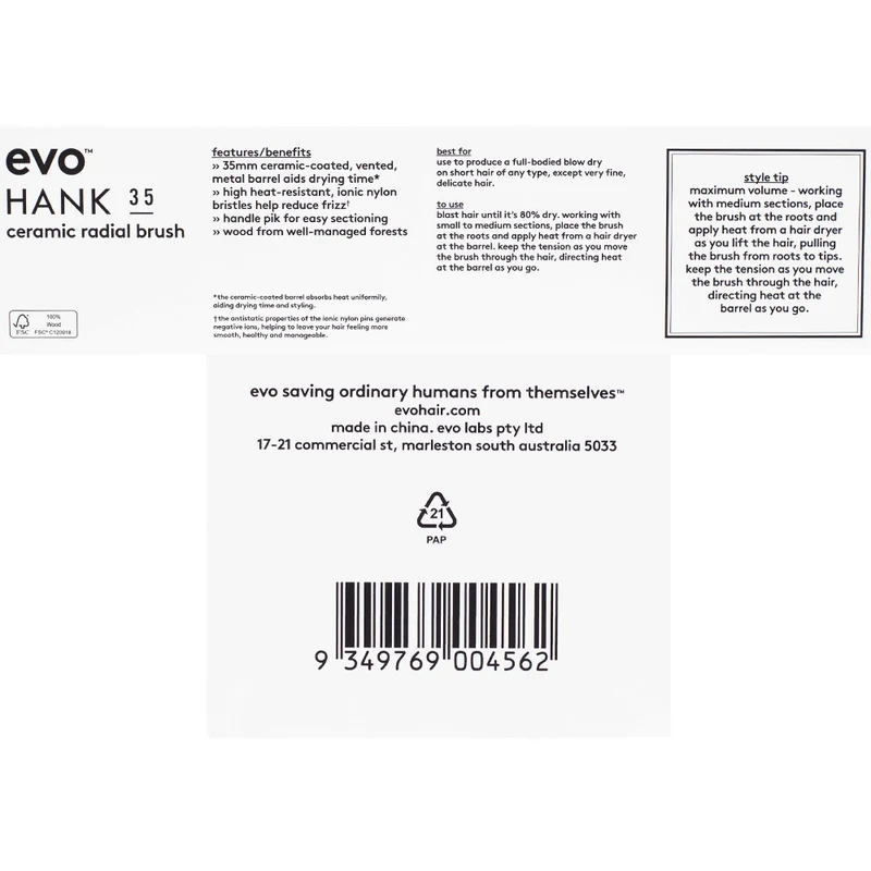Evo Hank 35mm Ceramic Radial Brush - brosse en céramique