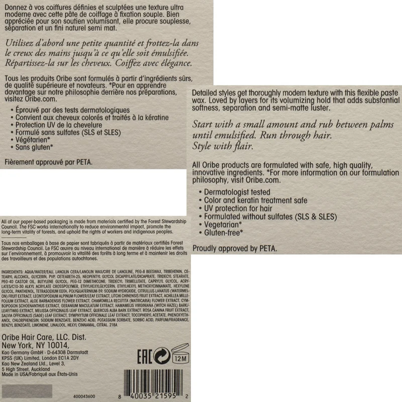 Oribe Styling Rough Luxury Molding Wax 50ml - cire coiffante