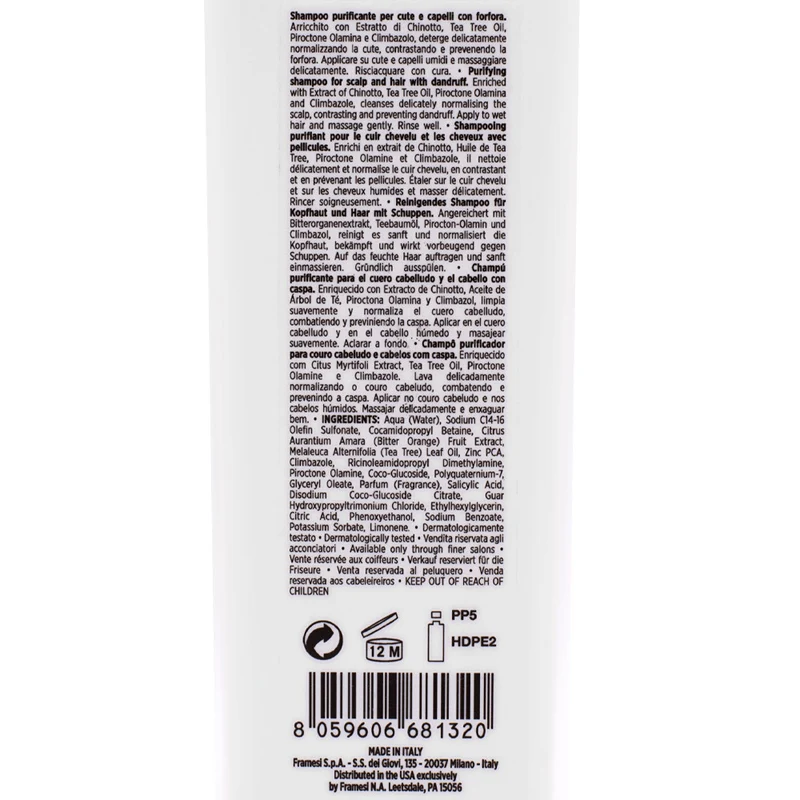 Framesi Morphosis Purifying Shampoo 250ml - shampooing antipelliculaire