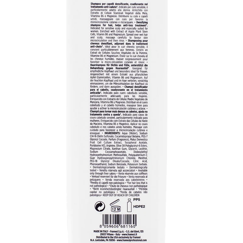 Framesi Morphosis Densifying Shampoo 1000ml - shampooing densifiant anti-chute