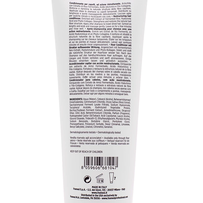 Framesi Morphosis Restructure Conditioner 250ml - après-shampoing restructurant cheveux abîmés