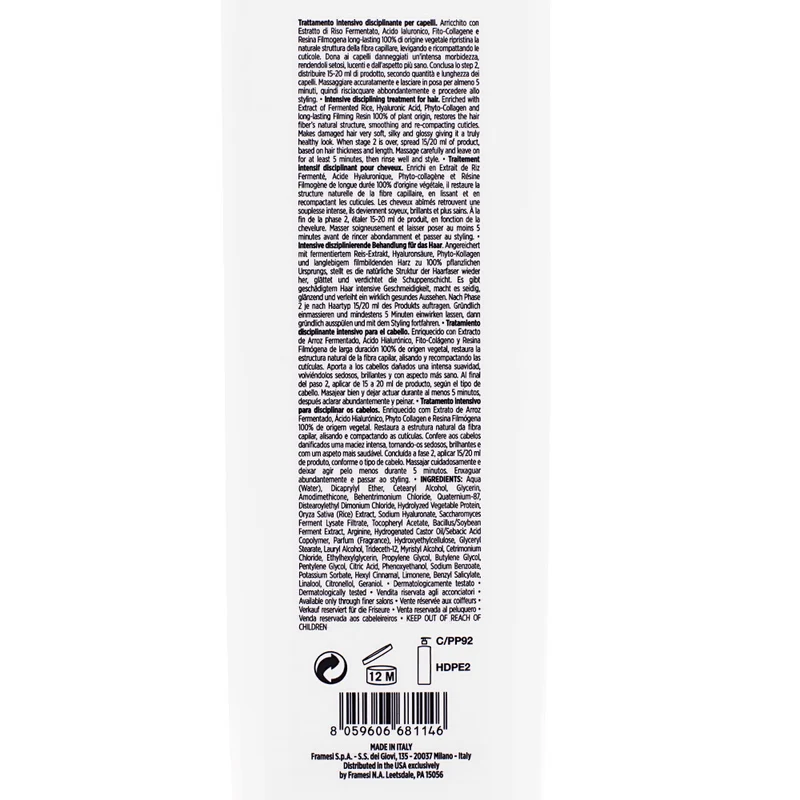 Framesi Morphosis Restructure Precious Fluid Step 3 1000ml - traitement intensif dompteur