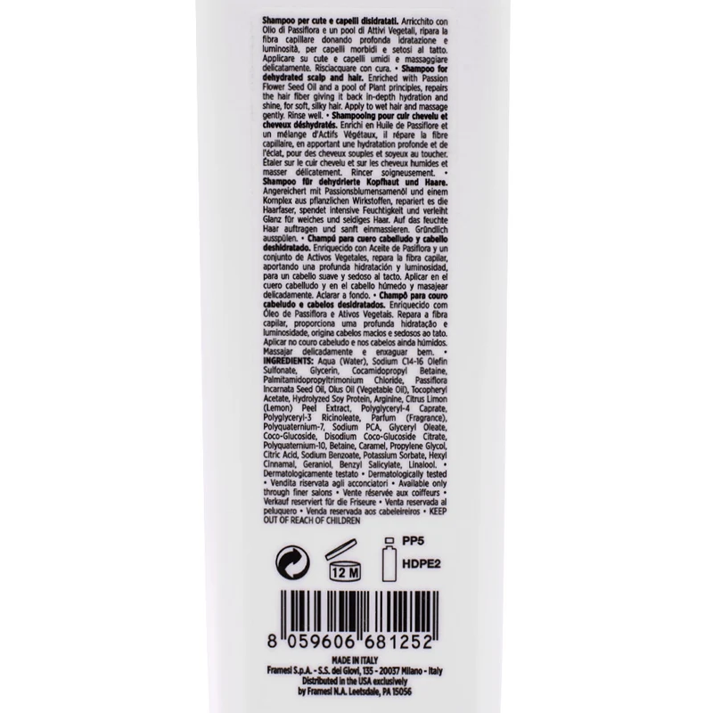 Framesi Morphosis Sublimis Oil Shampoo 250ml - shampoing hydratant cheveux secs et déshydratés