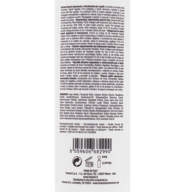 Framesi Morphosis Restructure Hair Beauty Elixir 150ml - masque restructurant intensif pour cheveux abîmés