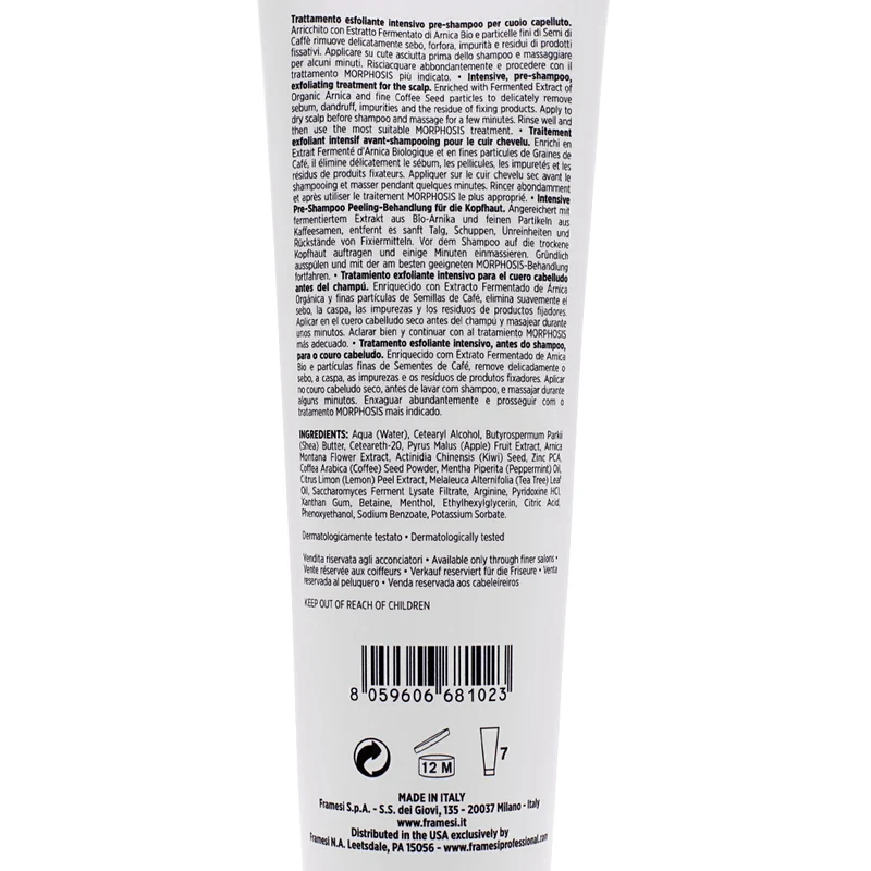 Framesi Morphosis Scalp Exfoliate 150ml - gommage exfoliant pré-shampoing