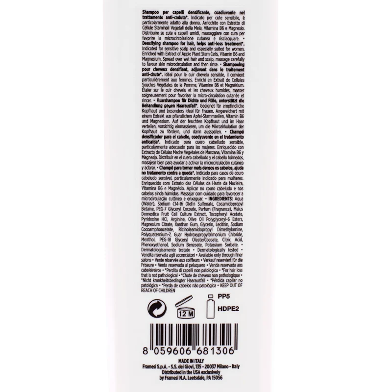 Framesi Morphosis Densifying Shampoo 250ml - shampooing densifiant anti-chute