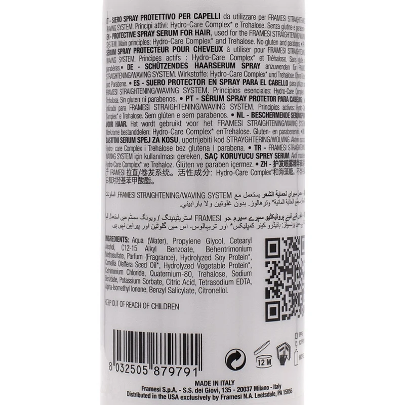 Framesi Straightening System Protective Serum 150ml - sérum protecteur pré- et post-traitement