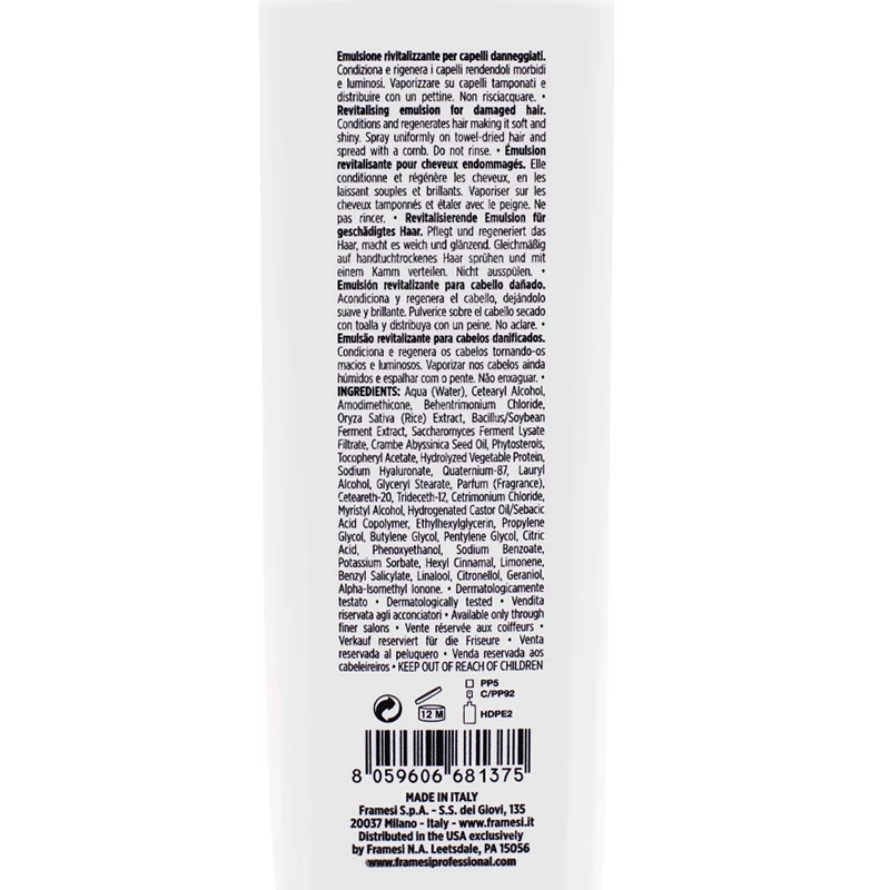Framesi Morphosis Restructure Leave-In 150ml - émulsion restructurante cheveux abîmés