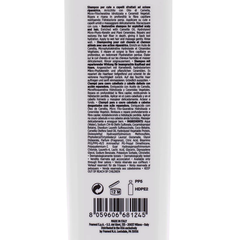 Framesi Morphosis Repair Shampoo 250ml - shampooing cheveux abîmés