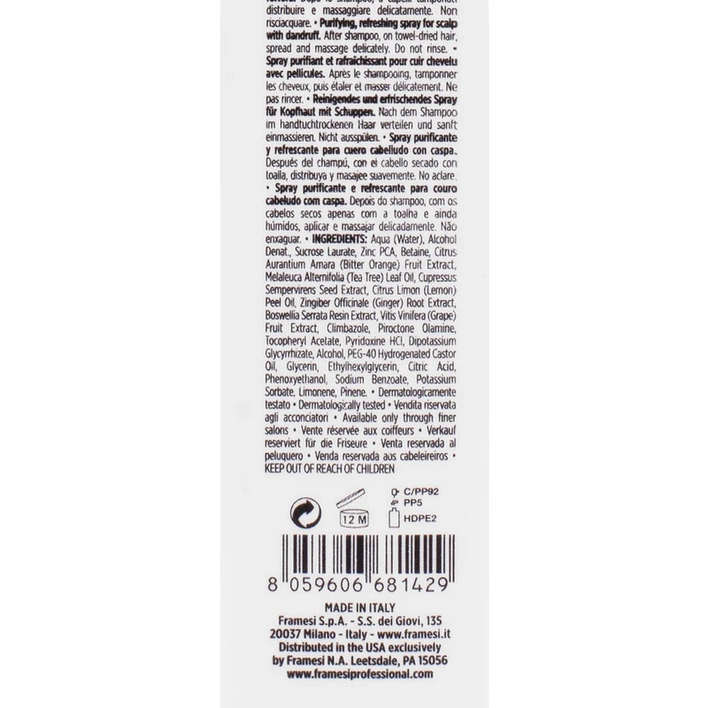 Framesi Morphosis Purifying Spray 100ml - spray antipelliculaire purifiant