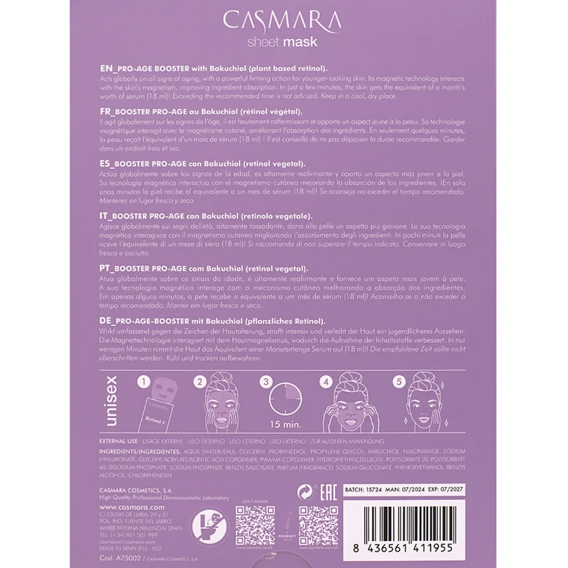 Casmara Intense Hydra Booster Mask 10pcs - masque tissu hydratant