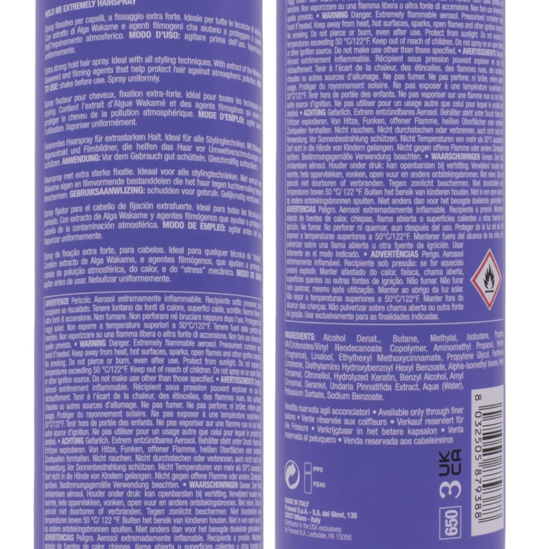 Framesi For-Me 607 Hold Me Estremely Hairspray 500ml - laque à tenue extra forte