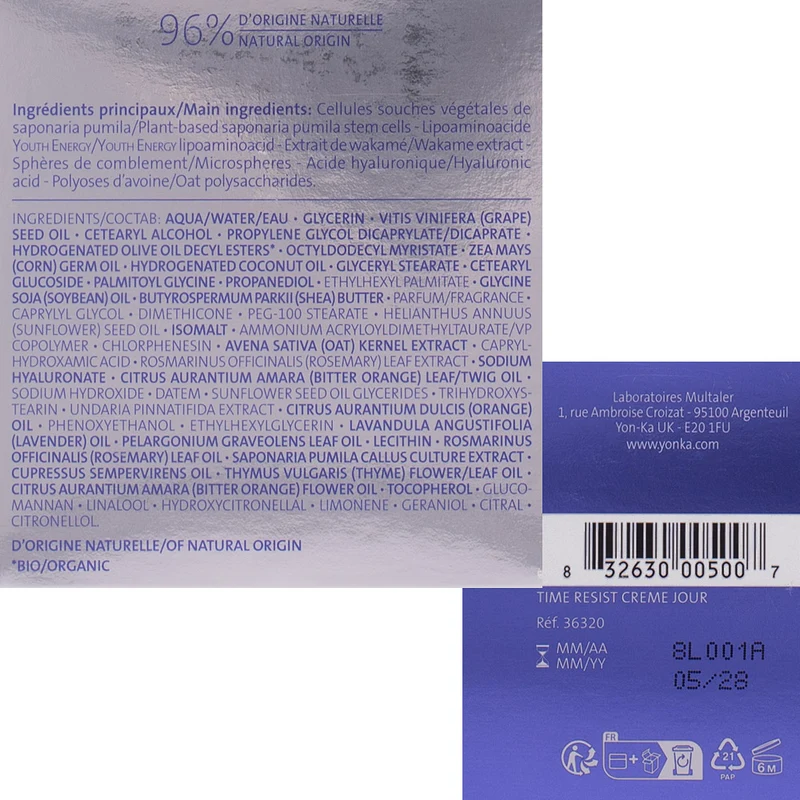 Yonka Age Correction Time Resist Jour 50ml - crème de jour anti-âge