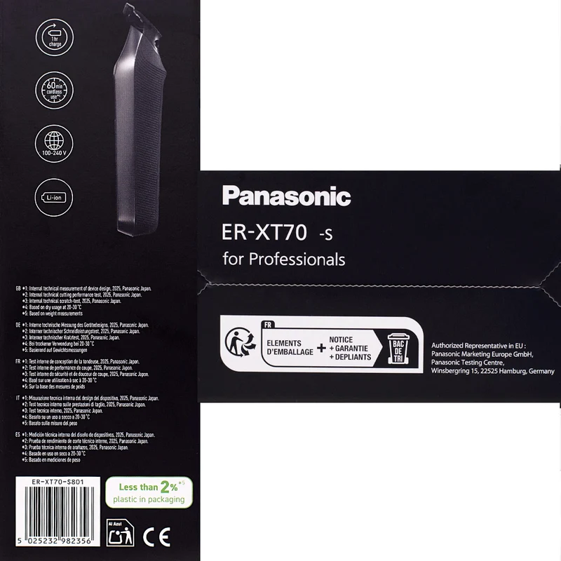 Panasonic ER-XT70- The Barikan Silver - tondeuse à cheveux