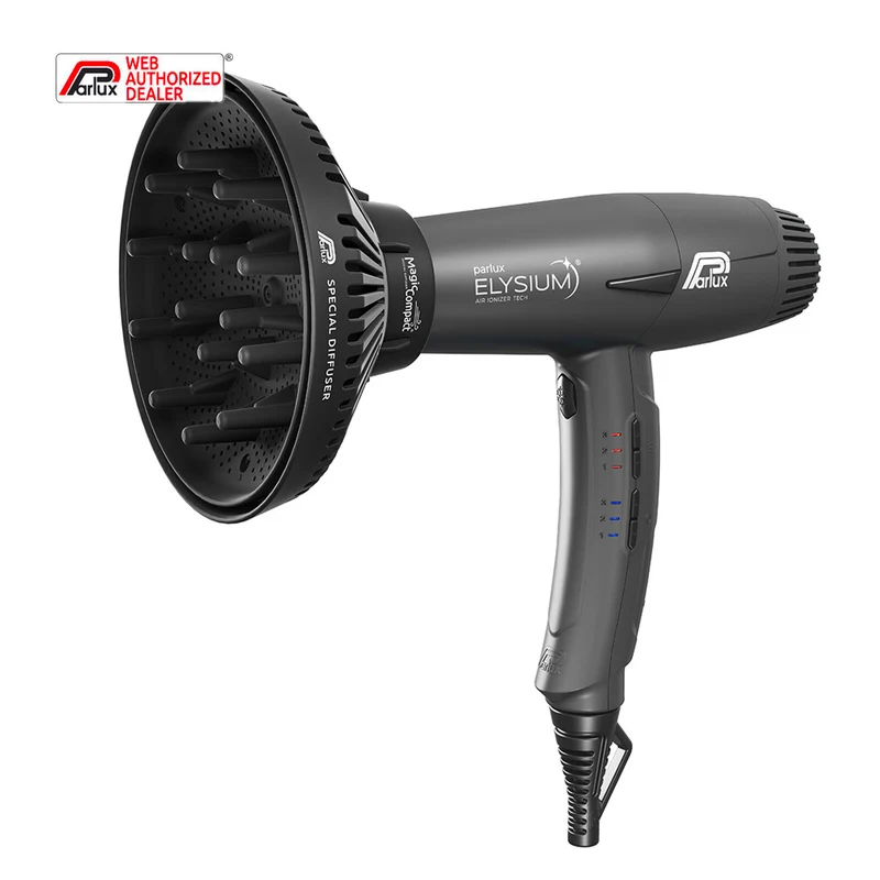 Parlux Elysium + Magic Compact Gris Titane - sèche-cheveux avec diffuseur