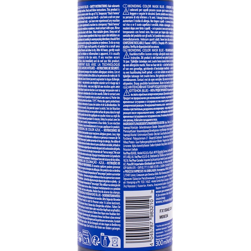 Schwarzkopf Chroma ID Color Mask Blue 300ml - masque colorant semi-permanent
