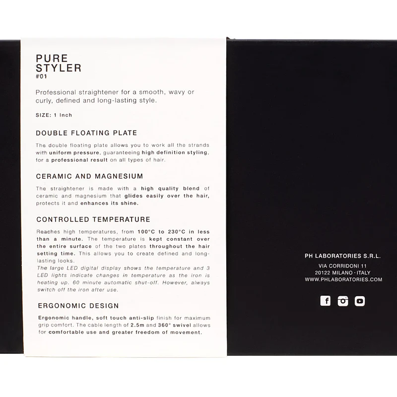 Ph Laboratories Pure Styler #01 - lisseur professionnel