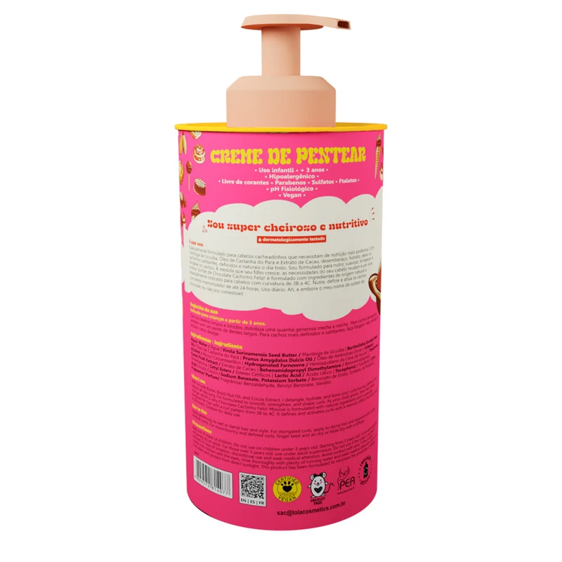 Lola From Rio Cacinho Feliz Sorbet de Chocolate 450gr - crème définition de boucles pour enfants