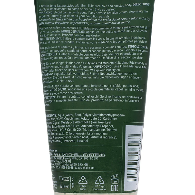 Paul Mitchell Tea Tree Special Firm Hold Gel 150ml - gel tenue forte