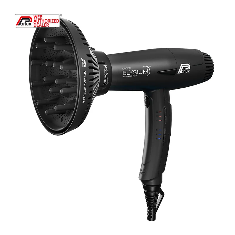 Parlux Elysium + Magic Compact Noir - sèche-cheveux avec diffuseur