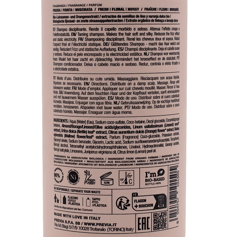 Previa Smoothing Taming Shampoo 340ml - shampooing anti-frisottis