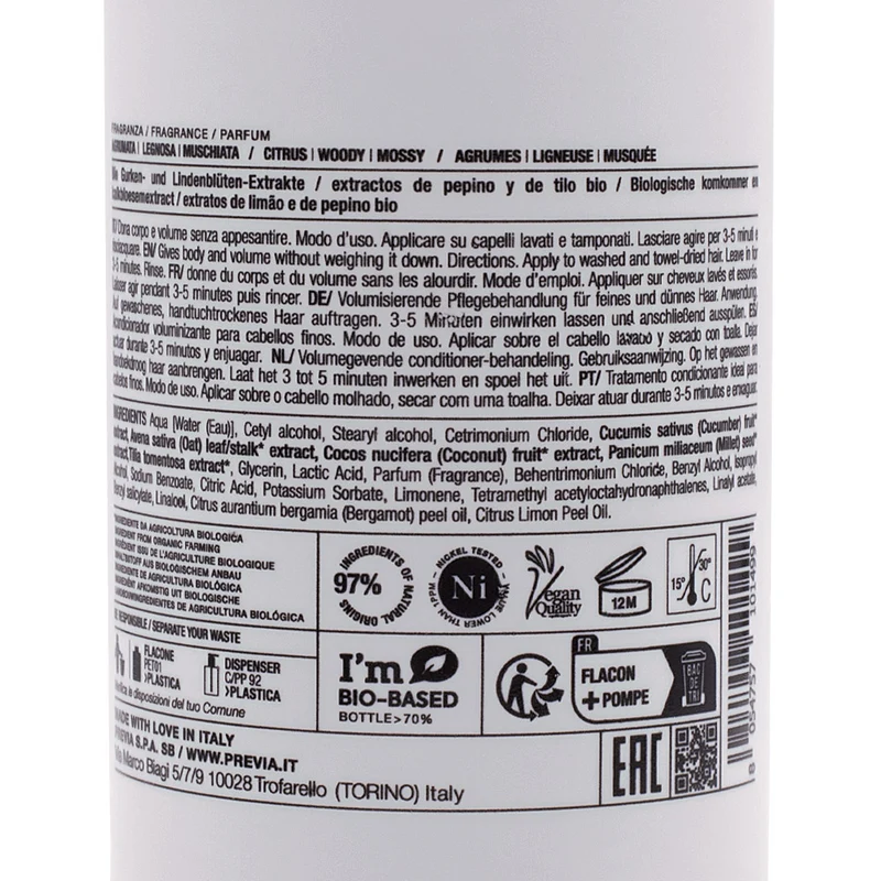 Previa Volumising Bodifying Conditioner 200ml - après-shampoing volumateur