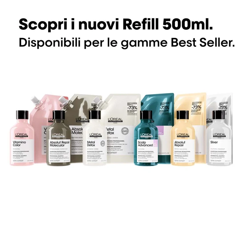 L'Oreal Professionnel Paris Scalp Advanced Anti-Discomfort Shampoo Refill 500ml - éco-recharge shampooing apaisant