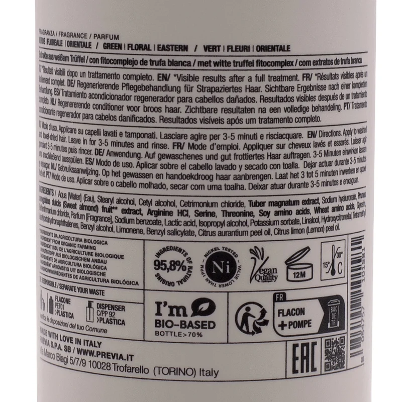 Previa Reconstruct Regenerating Conditioner 200ml - après-shampooing pour cheveux abîmés