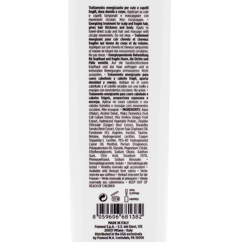 Framesi Morphosis Reinforcing Energizing Spray 150ml - spray énergisant cuir chevelu et cheveux fragiles