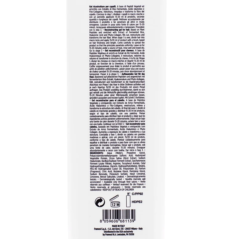 Framesi Morphosis Restructure Express Filler Step 2 1000ml - gel reconstructeur