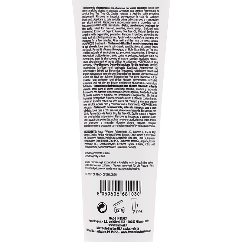 Framesi Morphosis Scalp Detox Essence 150ml - soin détox pré-shampoing