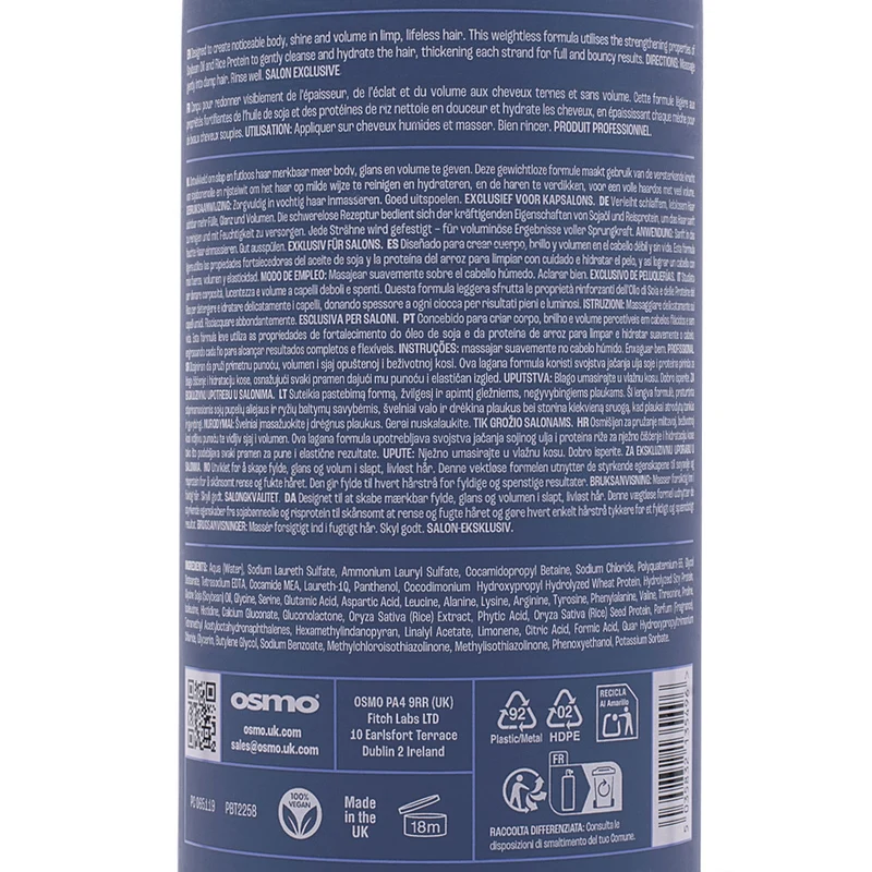Osmo Extreme Volume Volumising Shampoo 1000ml - shampooing volumisant