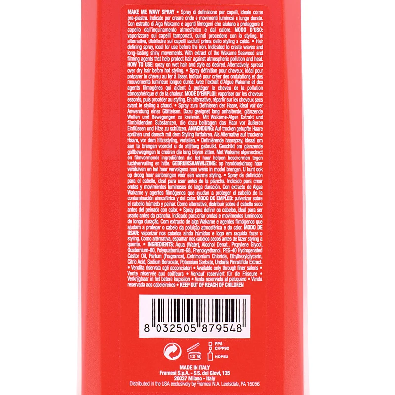 Framesi For-Me 221 Make Me Wavy Spray 150ml - spray pré-lisseur cheveux ondulés