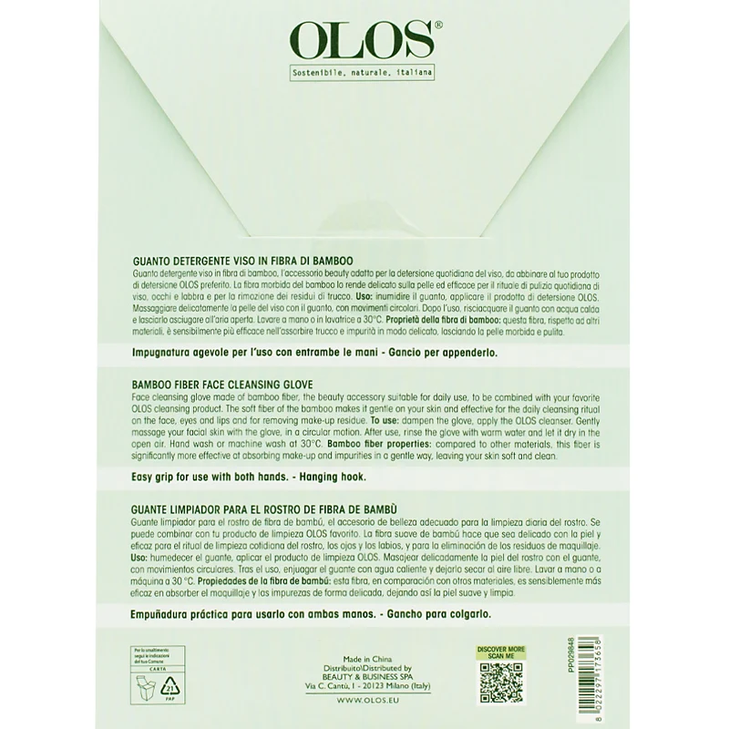 Olos Viso Guanto Detergente In Fibra Di Bamboo