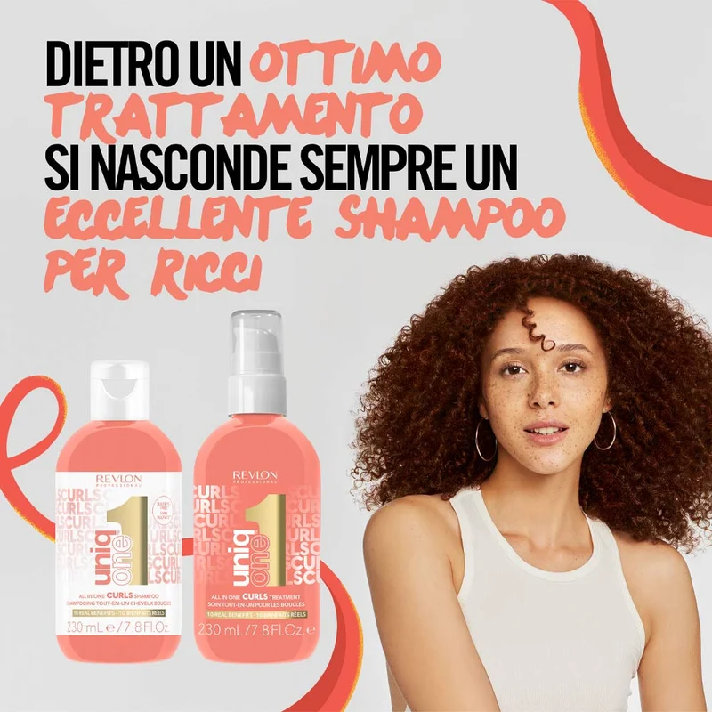 Revlon Uniq One ​​​​Curls Shampoo 230ml - shampooing cheveux bouclés et ondulés