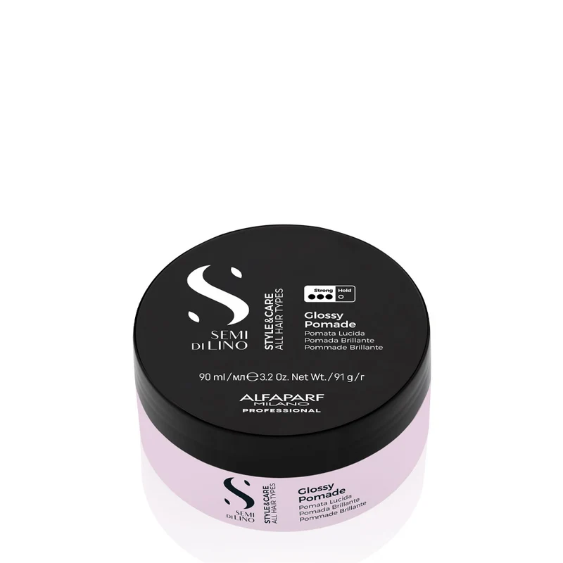 Alfaparf Milano Semi Di Lino Style&Care Glossy Pomade 90ml - cire tenue forte