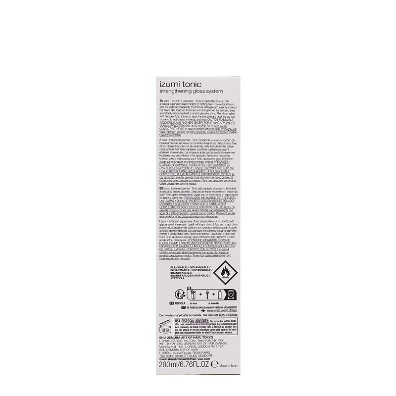 Shu Uemura Izumi Tonic Strenghthening Gloss Fragile Hair 200ml - tonique brillance fortifiant