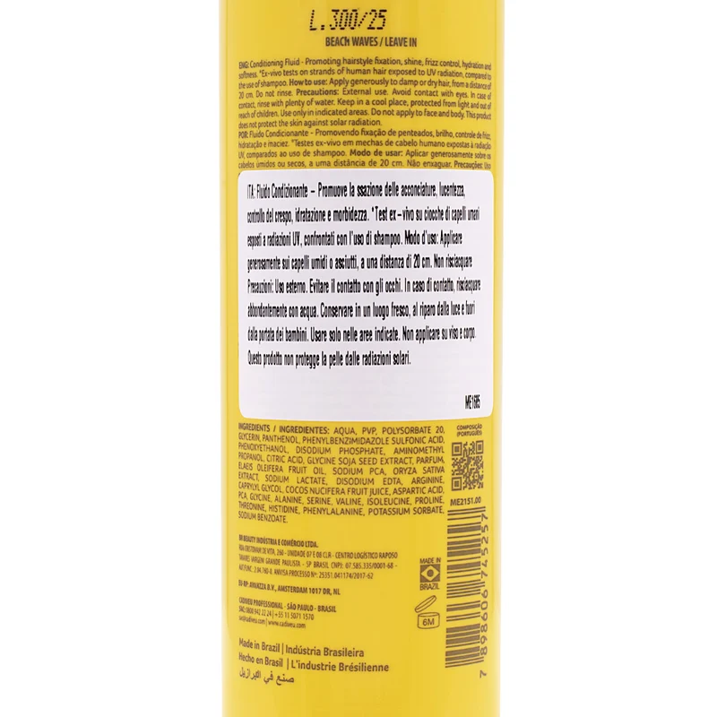 Cadiveu Sol Do Rio Beach Waves Leave-In Conditioner 215ml - fluide sans rinçage
